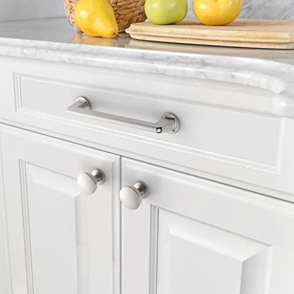 Asidrama 30 Pack Brushed Satin Nickel Kitchen Cabinet Knobs for Dresser Drawers - Zinc Hardware 3835 - color: Brushed Satin Nickel, style: 30 Pack