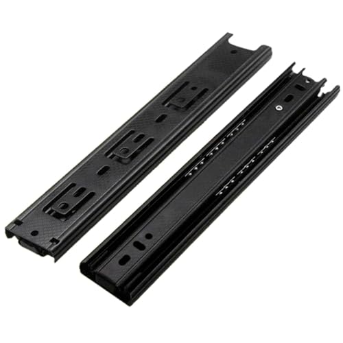 1 Pairs Ball Bearing Drawer Slides, 8 10 12 14 16 Inchs Furniture Drawer Slides 3 Folds Extension Soft Close Guide Rail for Dresser, Cabinet, Kitchen(8in)