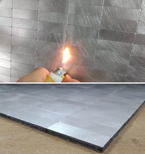 XUANINY Peel and Stick Tile Backsplash Wall Tiles, Frosted Silver, 8-Pack - color: Frosted Silver 8