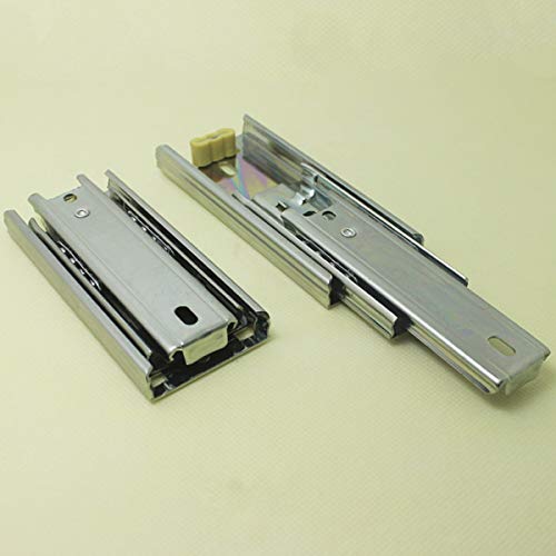 3-fold Full Extension Ball Bearing Drawer Slides 4.5cm Width Drawer Slides Rail 1 Pair (4 Inch) - size: 4 Inch