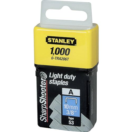 Stanley 1-TRA206T Type A Staples (1000 piece), Silver - size: 10 mm