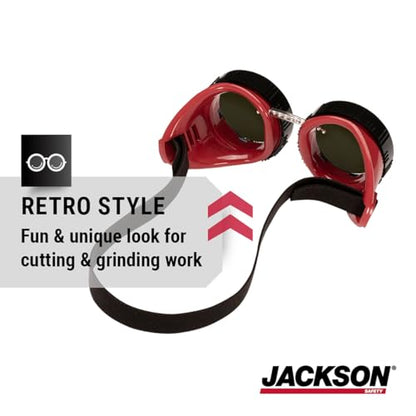 Jackson Safety WS Series Retro Safety Goggles - color: Iruv Shade 5, size: One Size, style: Eye Cup