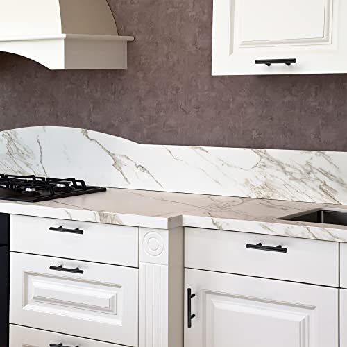 Ravinte Hardware Matte Black Cabinet Handles Drawer Pulls 3 Inch CC 10 Pack - color: Matte Black T-Shaped, size: 3" Hole Center