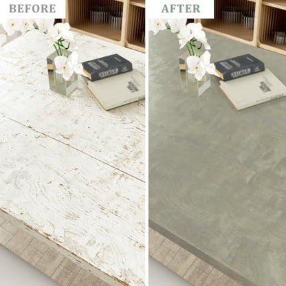 Green Grey Wood Grain Contact Paper Peel and Stick Wood Wallpaper - color: Grey Green Wood