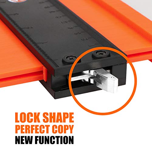 Saker Contour Gauge Duplication 10inch + 5 inch and Saker 4-in-1 Drilling Positioning Ruler