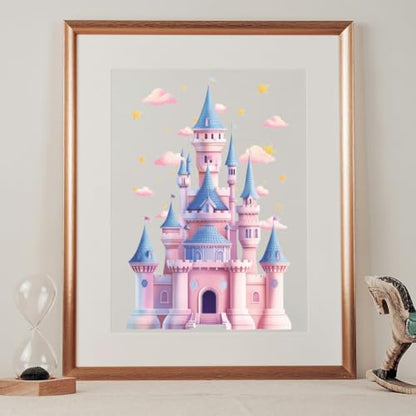 Peacoblue Magic Castle Rub On Transfers for Furniture Craft 6"x12" - style: Magic Castle