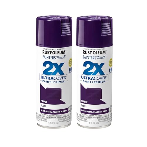 Rust-Oleum Painter's Touch 2X Ultra Cover Spray Paint, Gloss Purple