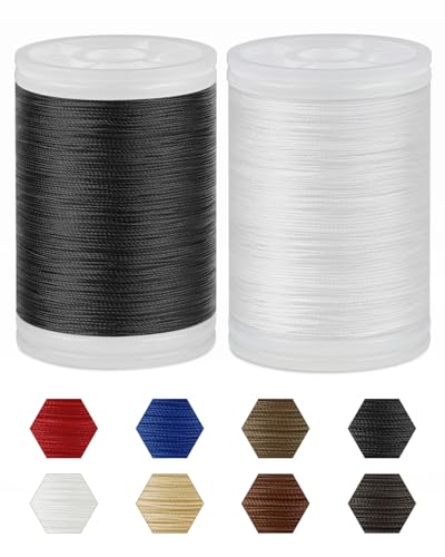 330 Yards FIVEIZERO Extra Strong Upholstery Thread, Bonded, Black&White - color: Mix