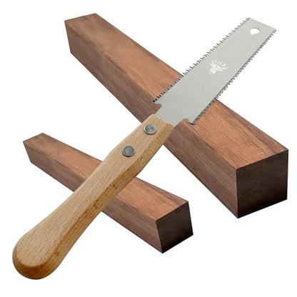 6 Inch Small Japanese Pull Saw Double Edge with Beech Handle
