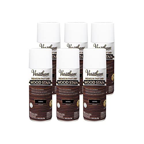 Varathane Premium Fast Dry Kona Wood Stain Spray - color: Kona, size: 10.25 Ounce (Pack of 6)