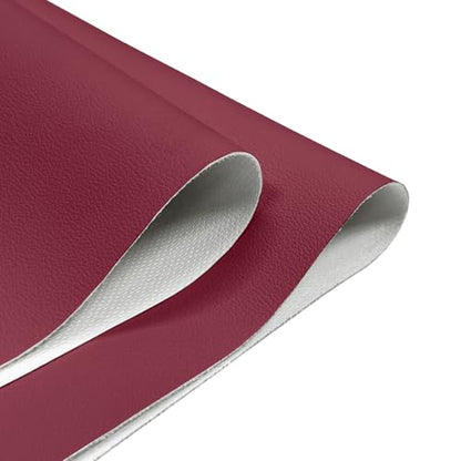 Faux Leather Fabric,54"x12" Thick Durable Synthetic Upholstery Leather Vinyl, Soft Smooth Waterproof, Durable,Replacement Renovate for Wallets, DIY Projects, Furniture, Car Seats 1 Foot-Wine - color: Wine, size: 1 foot (54" x 12")