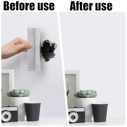 GORGECRAFT Drywall Repair Kit 5.9x5.9 Inch Aluminum Self-Adhesive Mesh Repair Patches for Large Hole Dry Wall Mesh Patch Cover with Scraper and Sandpaper for Bathroom Wall Ceiling Nail Holes Outlets - size: 5.9 x 5.9 inch