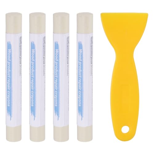 PATIKIL 4Pcs Wood Furniture Repair Markers with Scraper, White Texture - color: White Texture