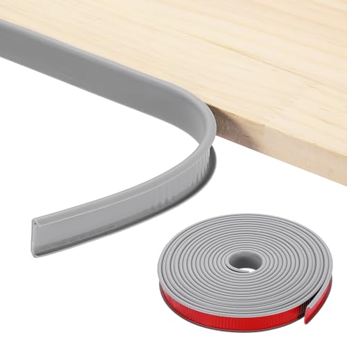 uxcell U-Shape Edge Banding, 0.87 Inch x 19.7Ft TPE Self-Adhesive Veneer Edging Trim Furniture Flexible Corner Edge Protector for Cabinets Countertop Shelves Restoration, Grey - color: Gray, size: 0.87 Inch x 19.7Ft