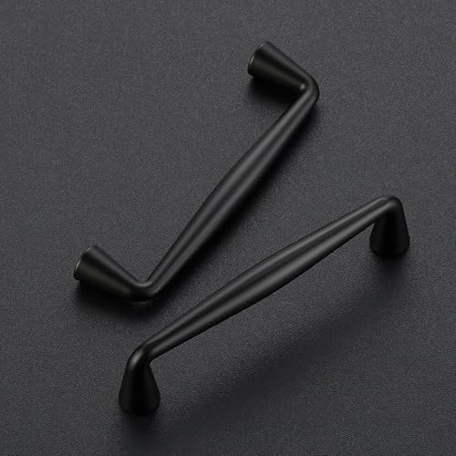 Ravinte Matte Black Cabinet Handles Solid Handles,3-3/4 Inch,10 Pack - color: Matte Black, size: 3-3/4 Inches Hole Center