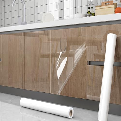 COSNIGHT Clear Contact Paper Peel and Stick for Wall Protector - size: 23.6"W x 118"L