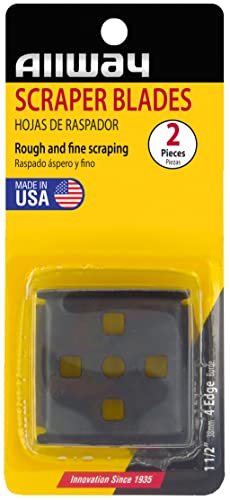 ALLWAY 22B 4-Edge Scraper Blades, 1-1/2", 2 Pack