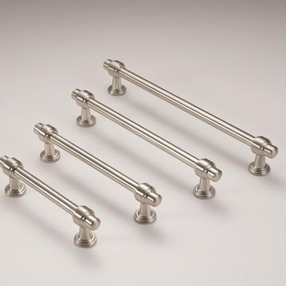 10 Pack 15 Inch(381mm) Kitchen Cabinet Handles Brushed Satin Nickel Cabinet Pulls Silvery Drawer Pulls Zinc Alloy Kitchen Hardware - color: Brushed Satin Nickel, size: 15'' Hole Center(381mm)
