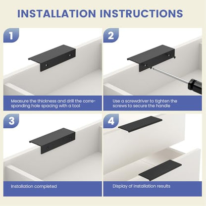 Peaha 25 Pack Kitchen Cabinet Handles 2-1/2" Black Drawer Pulls Edge Pulls - color: Black, size: Hole Centers:2-1/2in(64mm)
