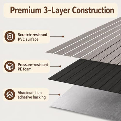 Peel and Stick Wood Slat Wall Panels, Grayish Brown, 118 x 15.7 in - color: Grayish Brown, size: 15.7" x 118"