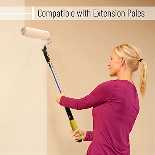 Bates- Paint Roller Kit, 9 Inch Roller Frame with 2 Microfiber Roller Covers, for Walls, Ceilings, Floors, and Home Painting (Pack of 2) - size: 3 Pcs (Pack of 2)