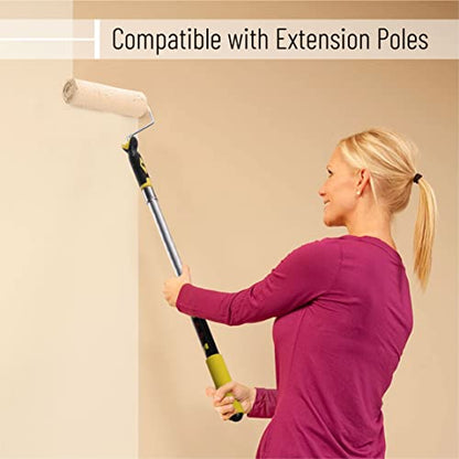 Bates- Paint Roller Kit, 9 Inch Roller Frame with 2 Microfiber Roller Covers, for Walls, Ceilings, Floors, and Home Painting (Pack of 2) - size: 3 Pcs (Pack of 2)