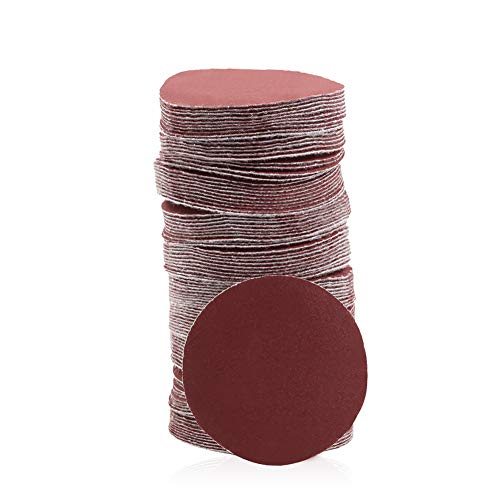 SPEEDWOX 100PCS 2" 400 Grit Sanding Discs, Hook and Loop No Hole Sandpaper - style: 400 Grit
