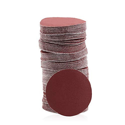 SPEEDWOX 100PCS 2" 400 Grit Sanding Discs, Hook and Loop No Hole Sandpaper - style: 400 Grit