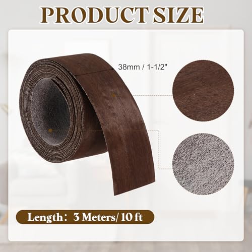 uxcell 1-1/2 Inch x 10ft Wood Veneer Edge Banding Pre-Glued Flexible Strips - size: 1-1/2 Inch x 10ft