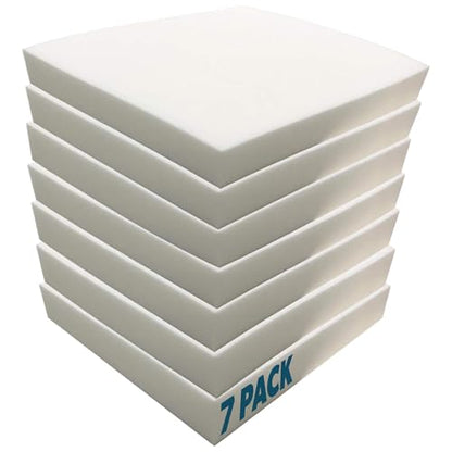 Foamma 1" x 20" x 20" High-Density Upholstery Foam Padding, Thick Custom Pillow, Chair and Couch Cushion Replacement, Craft Supplies for Upholstery and Seat Repair, 7 Pack - color: High Density, size: 1" x 20" x 20", style: 7 Pack