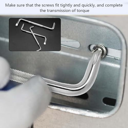 3Pcs Professional Z Shaped Double Head Screwdriver Set Right Angle Short Handle Flathead Screwdriver Kit