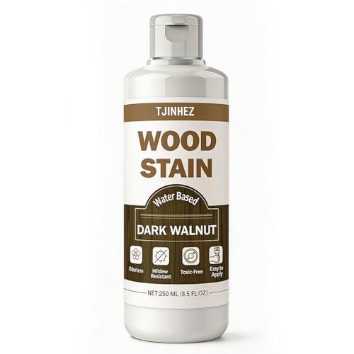 Wood Stain, 245ml Water Based Wood Stain for Furniture, Cabinet, Door, Paneling & Wardrobe - Fast Drying, Matte Finish, Low Odor, Non-Toxic & Long Lasting(Walnut Dark) - color: Classic Walnut Dark
