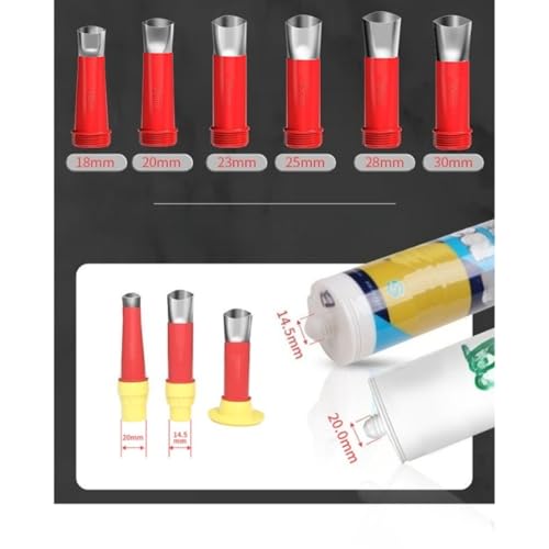 24Pcs Reusable Plastic Stainless Steel Caulking Nozzle Kit Used for Home Improvement DIY Contractor Finishing Tool