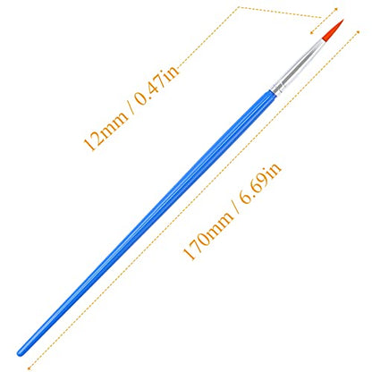 30 Pcs Round Paint Brushes, Small Brush Bulk for Miniature Detail Painting - size: 6.69inch, style: Round Paint Brushes