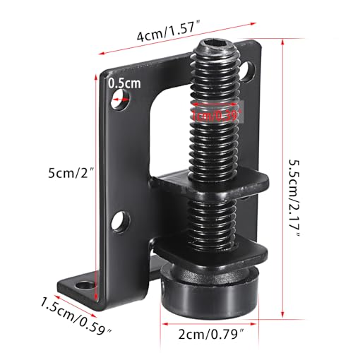 OwnMy Black Adjustable Leveling Feet L Shaped Furniture Levelers Legs 16PCS