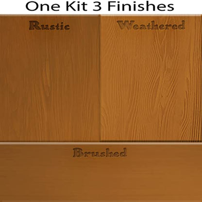 Retique It Wood Finish Multi-Purpose Kit - GO Beyond Faux Wood with Paintable Liquid Wood Based Primer and Gel Stain - Graining Tools Included (2X 16oz, Cedar) - color: 42 Cedar, size: Medium Kit