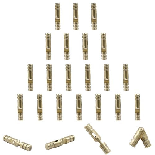 Luomorgo Barrel Hinges, 4x20mm Brass Hidden Hinges, 25 Pcs - size: 4x20mm