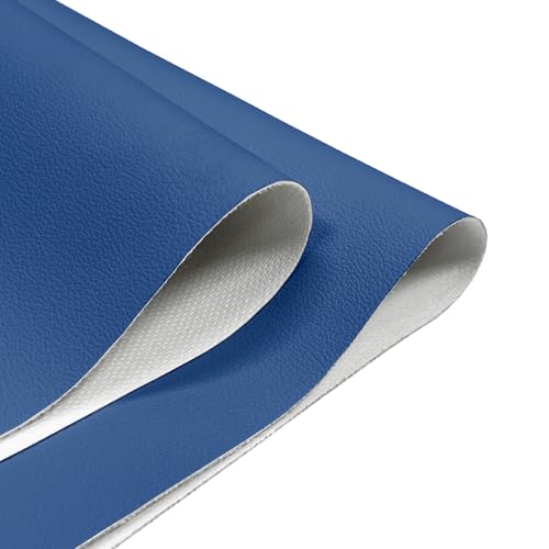 Faux Leather Fabric,54"x72" Thick Durable Synthetic Upholstery Leather Vinyl, Soft Smooth Waterproof, Durable,Replacement Renovate for Wallets, DIY Projects, Furniture, Car Seats 2 Yards-Blue - color: Blue, size: 2 Yards (54" x 72")