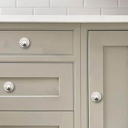 khtumeware 10 Pack 1-1/4 Inch(32mm) Polished Nickel Round Cabinet Knobs Heavy Duty Soild Cabinet Knobs Kitchen Cabinet Hardware for Cupboard Drawer Handles - color: Polished Nickel, size: 1-1/4"(32mm)Diameter