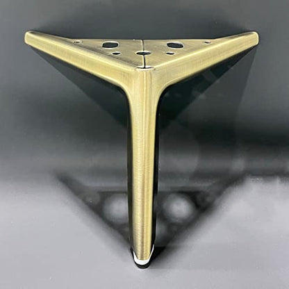 6 inch/15cm Brushed Gold Metal Furniture Legs Set of 4 - color: Brushed Gold, size: 6 inch
