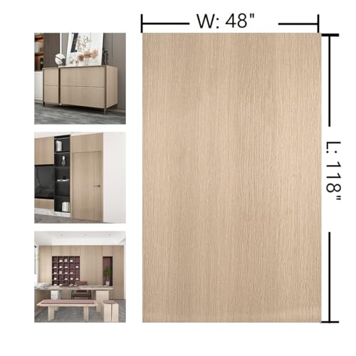 48"x118" Extra Wide Light Brown Wooden Wallpaper Peel and Stick Wood Vinyl - color: Brown, size: 48" x 118"