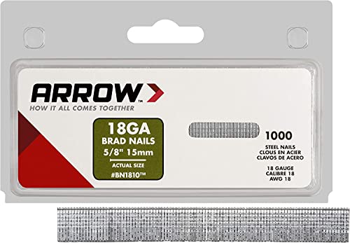 Arrow ET501C Cordless 5-in-1 Professional Staple and Nail Gun & 18-Gauge Steel Brad Nails for Molding, Cabinets, Framing, Trim, and Finishing, 1000 Pack & Heavy Duty T50 1/2-Inch Staples, 1250-Pack