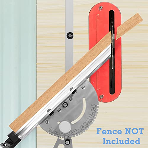 Precision Miter Gauge with a Standard Slot (3/4” x 3/8”), Table Saw Miter Gauge High Accuracy Miter Saw Protractor with 27 Angle Stops, Great Woodworking Tool Table Saw Accessories