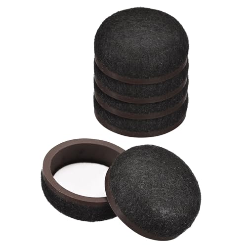 uxcell Furniture Sliders, 8Pcs 1 1/4" - Formed Felt Round Sliding Pads, Chair Glides for Carpeted Tile Vinyl Hardwood Floors (Black) - color: Black, size: 1 1/4"
