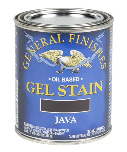 General Finishes Oil Base Gel Stain, 1 Pint, Java - color: Java, size: 1 Pint