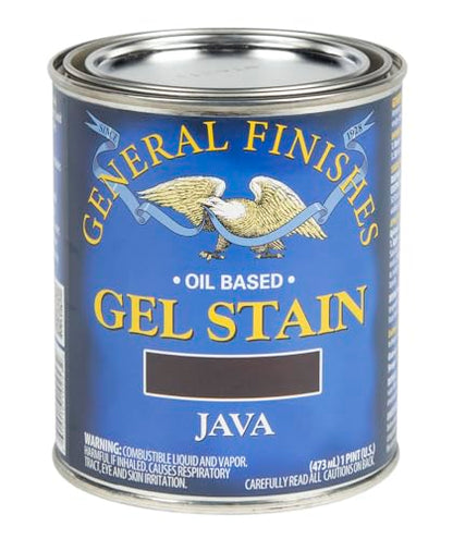 General Finishes Oil Base Gel Stain, 1 Pint, Java - color: Java, size: 1 Pint