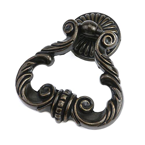 Vintage Antique Bronze Cabinet Pulls French Provincial Drawer Pulls - size: 2.6" Length