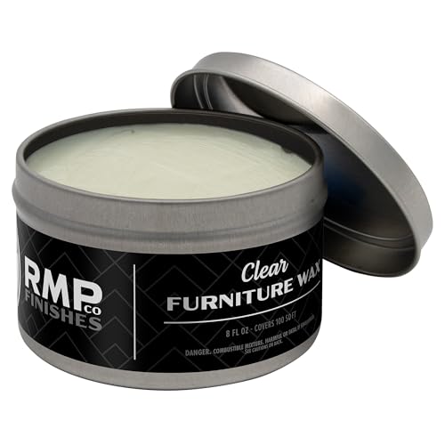 RMP Finishes Furniture Wax Sealant for Painted Furniture, Paint Sealer Topcoat for Cabinets, Unfinished Wood Decor, Beeswax, Clear, 8 oz. - color: Clear, size: 8 Ounce