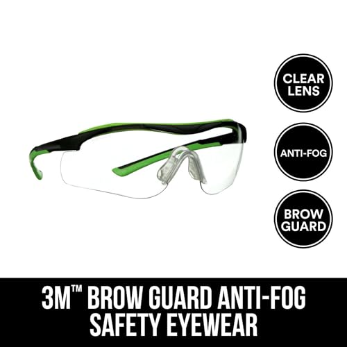 3M Safety Eyewear Sports Inspired Design, Clear, Anti-Fog
