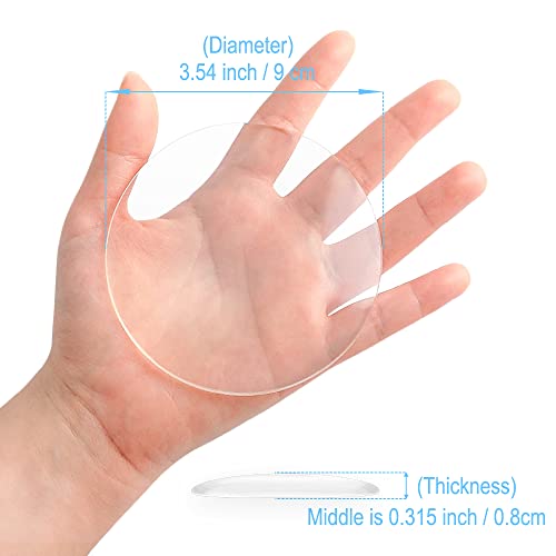 Door Stopper Wall Protector,Transparent Large Round - size: 9 cm Round (3 pcs)